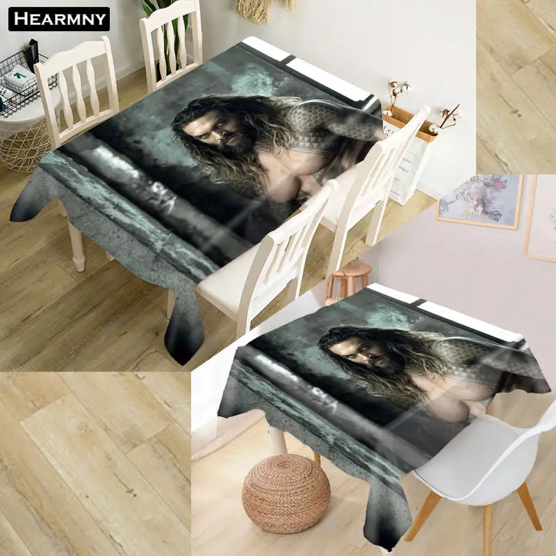 

New Custom Aquaman Tablecloth decoration Oxford cloth waterproof anti-scalding oil-proof coffee table cover More size