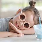 Новинка 2021, детские солнцезащитные очки, детские круглые солнцезащитные очки с цветами для девочек и мальчиков, детские спортивные очки с защитой UV400, солнцезащитные очки