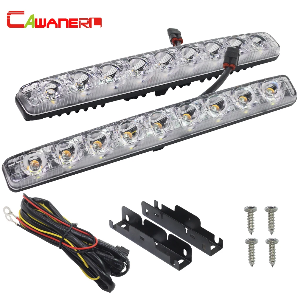 Cawanerl 9 светодиодный супер яркий противотуманных фар автомобиля для дневных