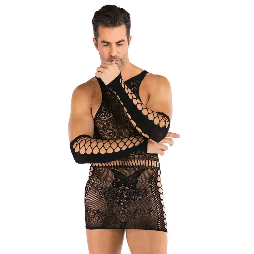 

New Sexy Lingerie Babydolls Gentleman Underwear Exotic Male Mesh Bodysuit Men Gay Sleepwear Man Sissy Nightwear Dropshipping
