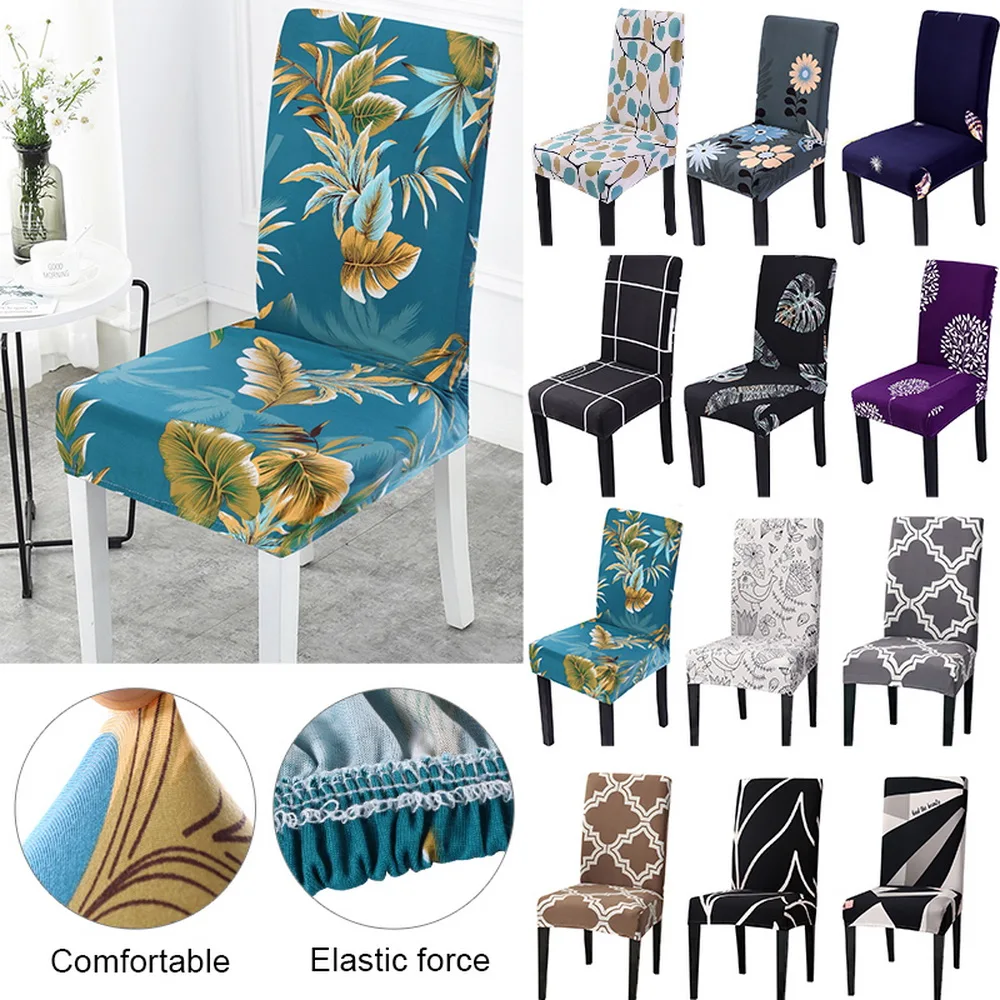 1/2/4 шт. эластичный чехол из спандекса с цветочным принтом для свадьбы столовой