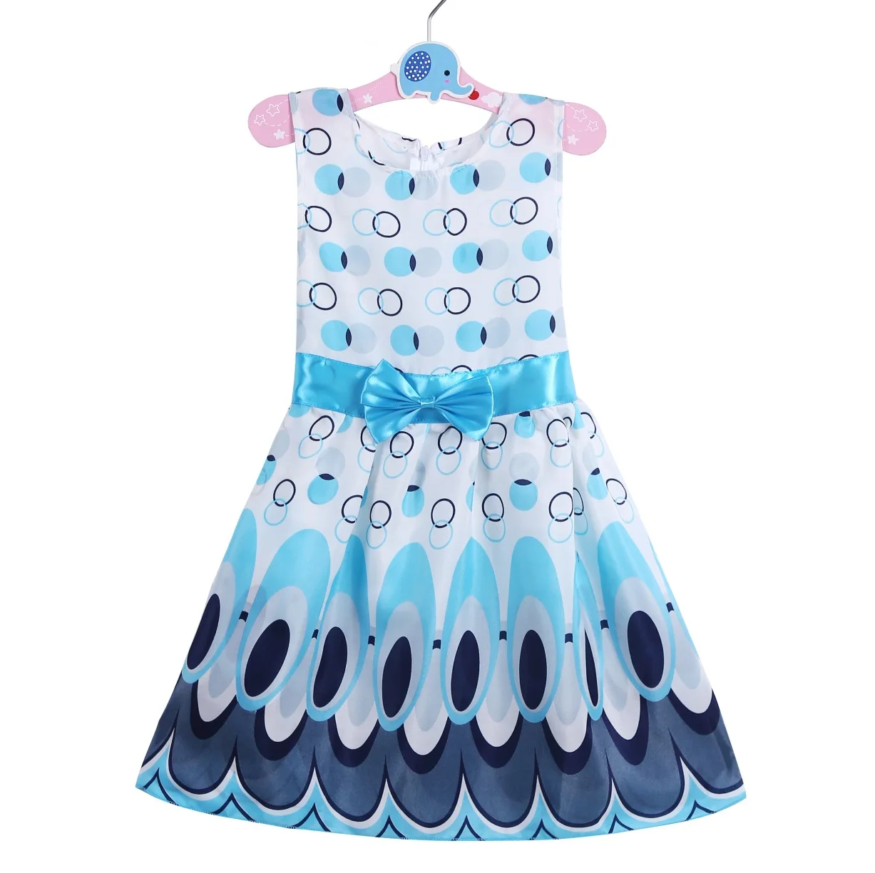 

Лето 2022; Лидер продаж; Стильная Детская Милая юбка с рисунком павлина; Повседневное платье без рукавов для отдыха для девочек