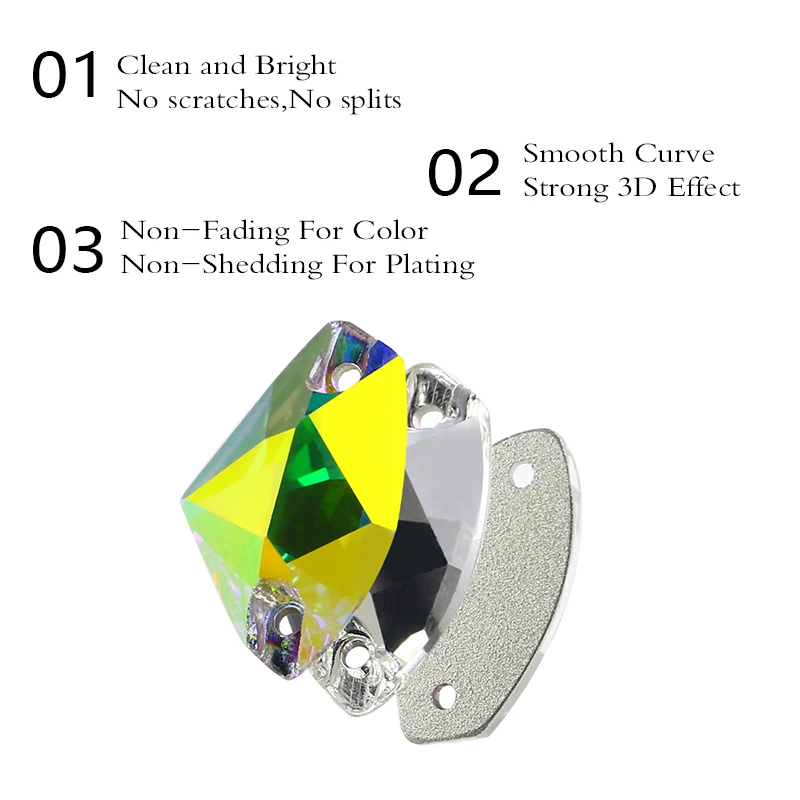 K5 стекло пришить Стразы AB Цвет головистой формы с украшением в виде кристаллов