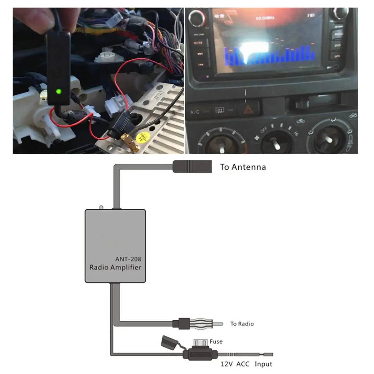 Горячая новинка ANT-208 универсальный авто радио FM антенна усилитель сигнала с