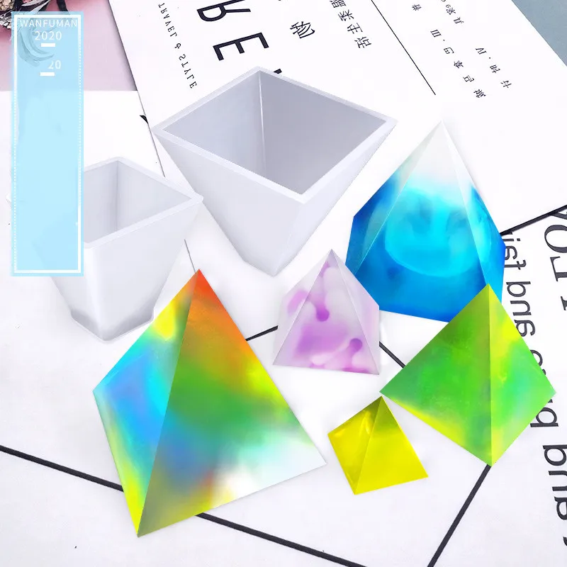 DIY 20 мм-60 мм пирамида кристалл треугольник зыбучий песок силиконовая форма |