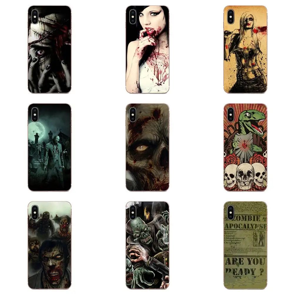 Мягкий художественный чехол накладка с принтом зомби из ТПУ для Xiaomi Redmi Mi 4 7A 9T K20 CC9