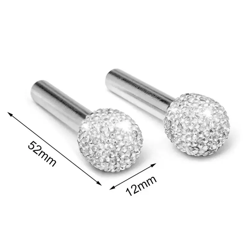 

New 2Pcs Car Door Lock Knob Pins Bling Bling Rhinestone Car Truck Interior Door Lock Knob Pull Pins Universal Car Door Lock Knob