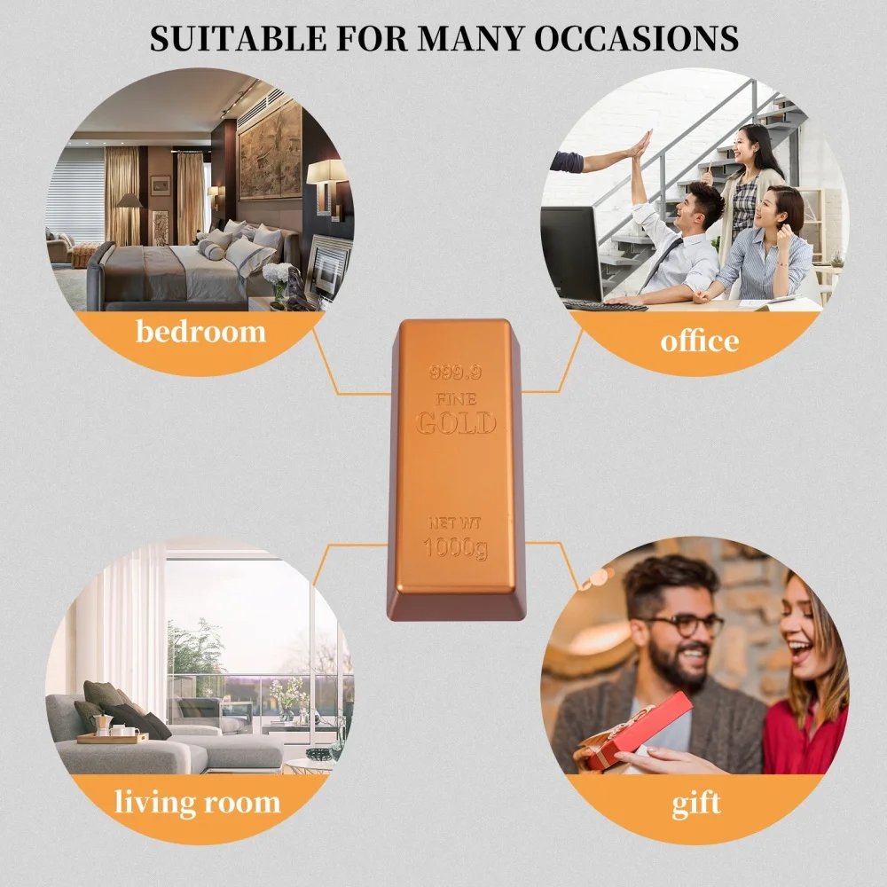 

1 Pc Simulation Silver Bar Hollow Silver Bullion Decor Silver Brick