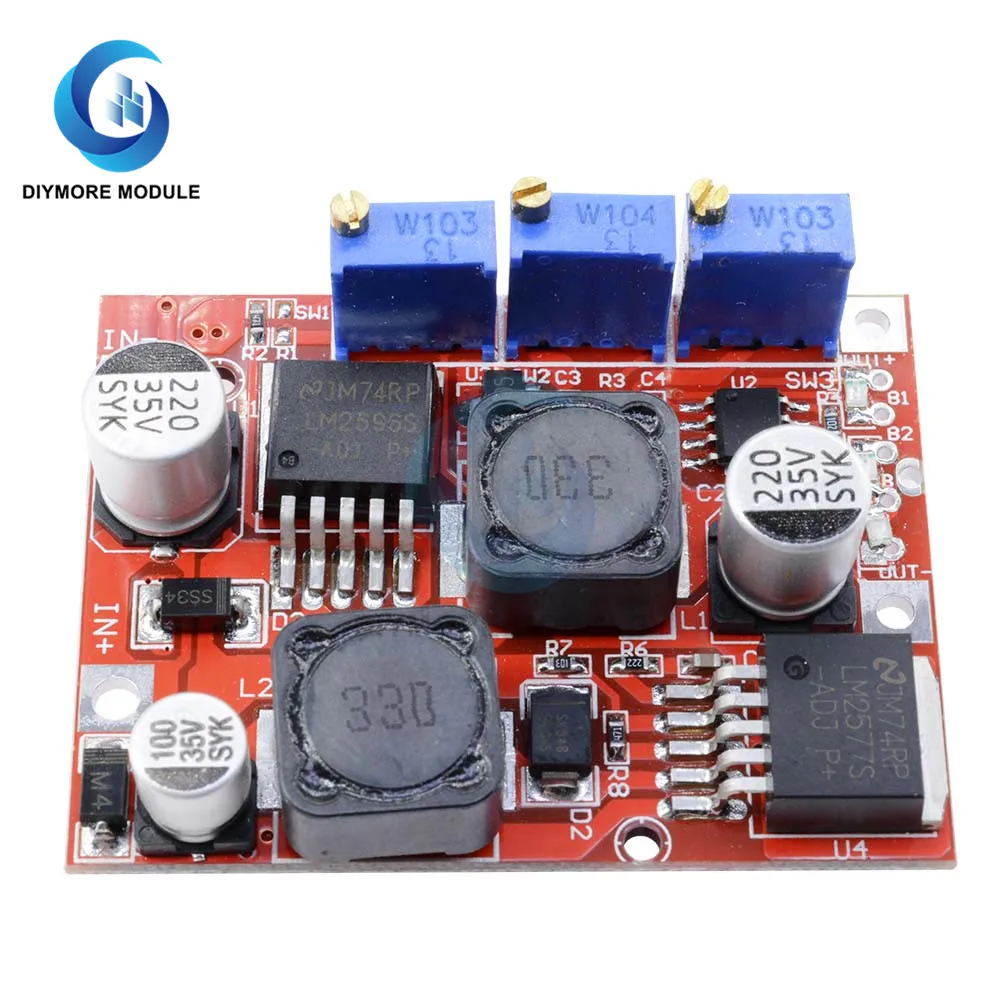 LM6019 LM2596S модуль преобразователя солнечной энергии DC-DC понижающий повышающий