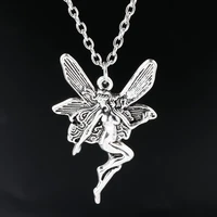 2021 new vintage angel fairy pendant necklace for women amulet choker neck chain fashion punk accessories aesthetic jewelry gift