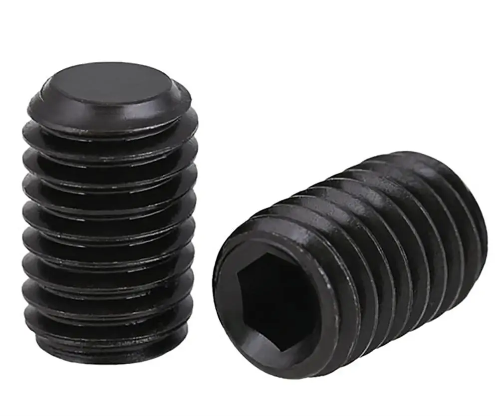 

Black Flat Point Hex Hexagon Socket Set Screws 12.9 Grade Carbon steel Headless Grub Allen Head Screws Bolts M3 M4 M5 M6 M8 M10