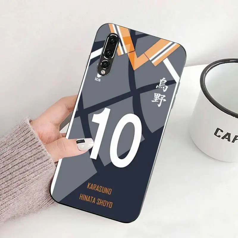 

Karasuno Jersey Shoyo Hinata Phone Case Tempered Glass For Huawei P9 10 Plus 20 Pro Mate9 10 20 20pro Honor7A 8X 9 10 Nova3i 5
