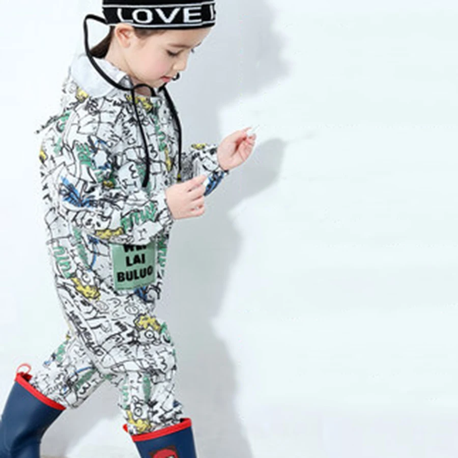 Детский водонепроницаемый плащ-пончо для мальчиков и девочек детский