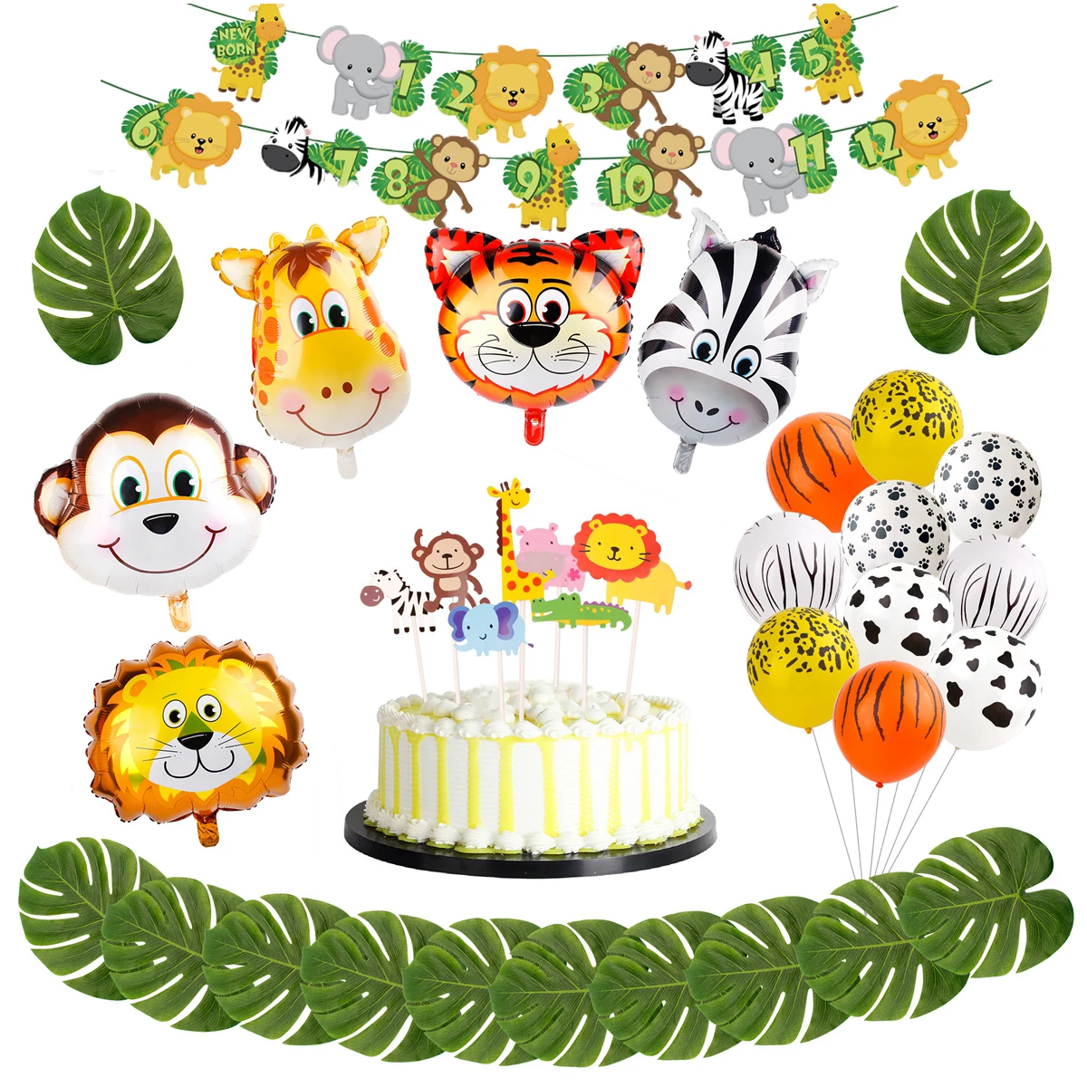 

Jungle Animals Tableware Jungle Safari Theme Party Decor Wild One Birthday Party Decor Kids Woodland Green Forest Party Supplies