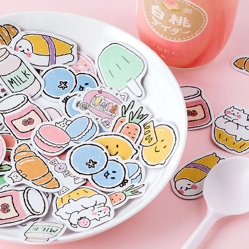 45 шт. милый молочный стикер для канцелярских товаров Kawaii продукты Декор Наклейка пуля журнал наклейка для детей девочек DIY Скрапбукинг дневник