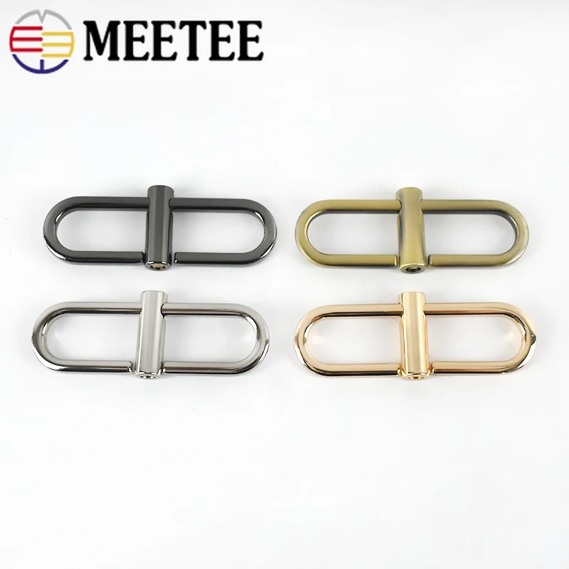 Meetee 2/6 шт. 68x20.5мм модные сумки цепи ручки соединения пряжки металлическое кольцо