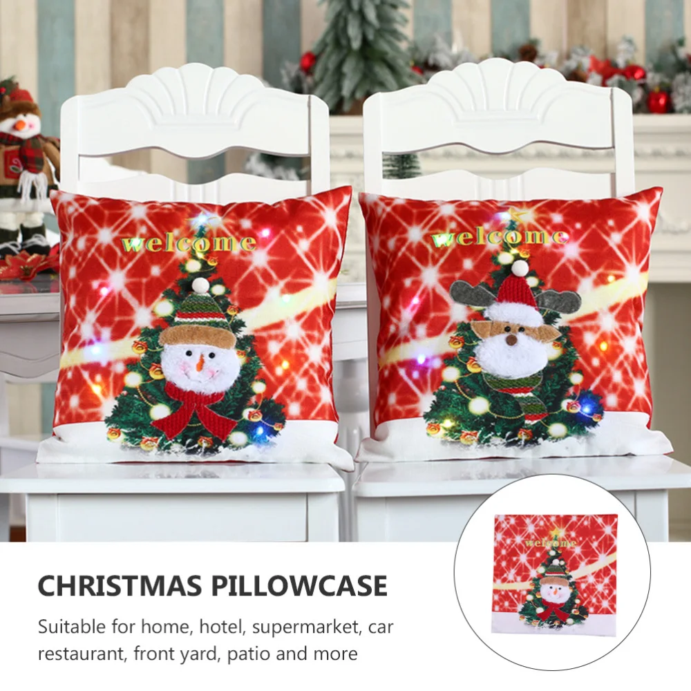 

1pc Delicate Christmas Pillow Cover Lovely Cloth Pillowcase Pretty Pillow Cover