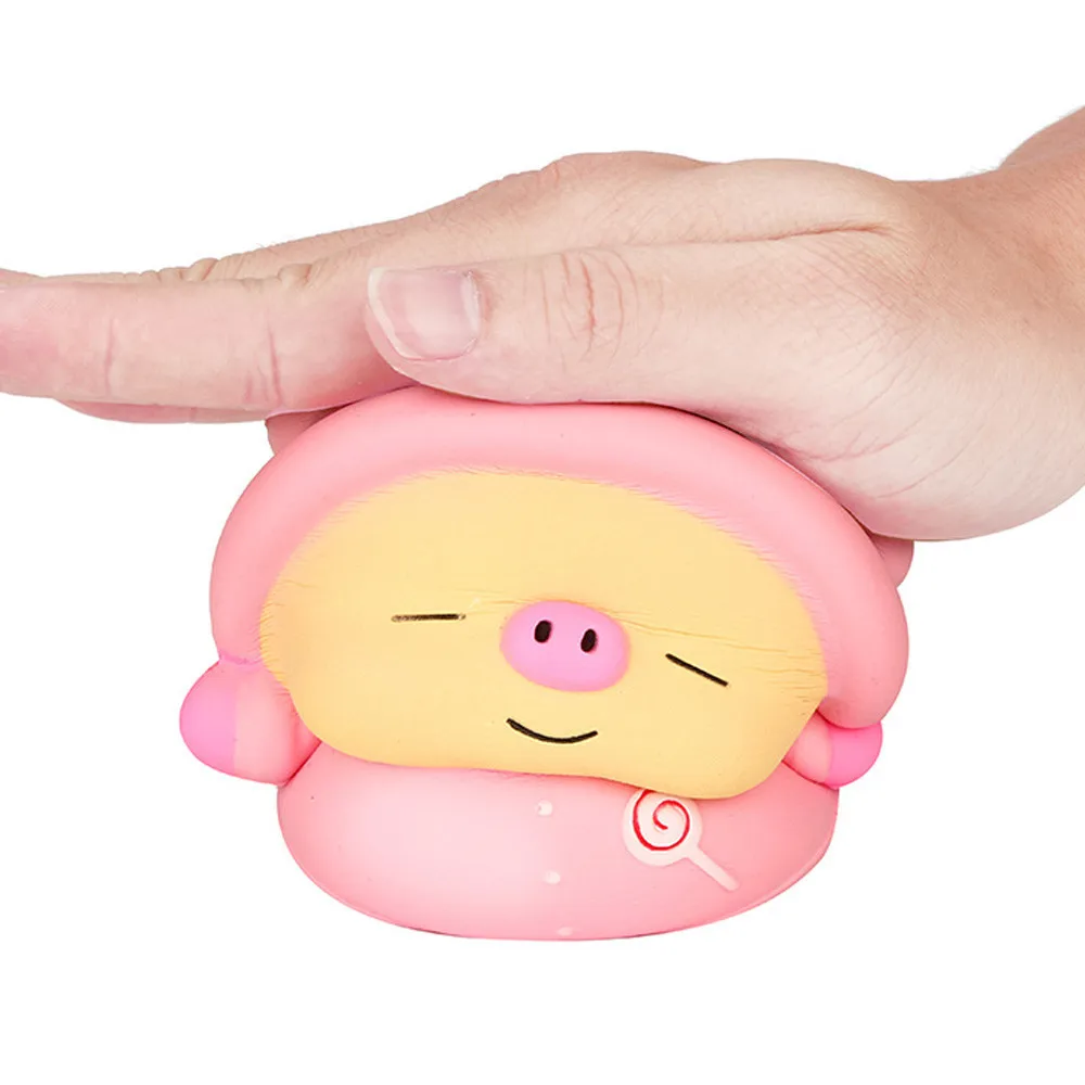 Kawaii Cartoon Pink Piglet Slow Rising Fun Toy Anti-anxiety Decompression Decoration Doll Stretchy Healing Toys #B | Игрушки и хобби