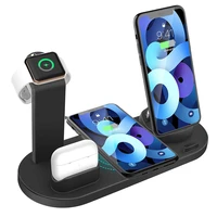 labobbon 15w wireless charger stand dock 4 in 1 for apple watch 6 5 4 iphone 12 11 x xs maxxr 8 airpods pro qi fast l07