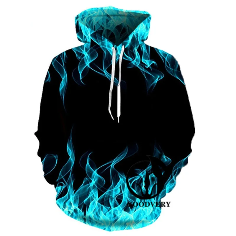 

Новые модные толстовки унисекс с 3D Цифровым принтом пламени для мужчин и женщин, Повседневная Толстовка, тонкие толстовки с капюшоном, женс...