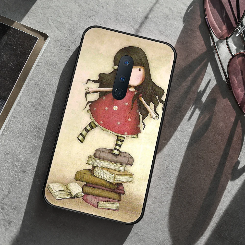 

Santoro Gorjuss Phone Case Cover Hull For 1+ Oneplus 5T 6 6T 7 7T 8 8T Pro black Cell Soft Cover 3D Funda Painting Shell Luxury