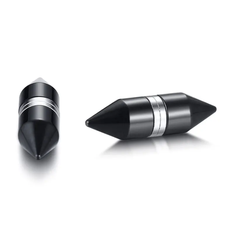 Стильные черные пулевые зажимные серьги клипсы для мужчин ювелирные изделия