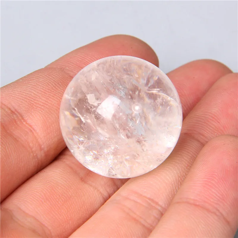 

Natural Clear white crystal Quartz Sphere Genuine Crystal Stone Healing Ball reiki mineral Home Decor stone Carved Collection