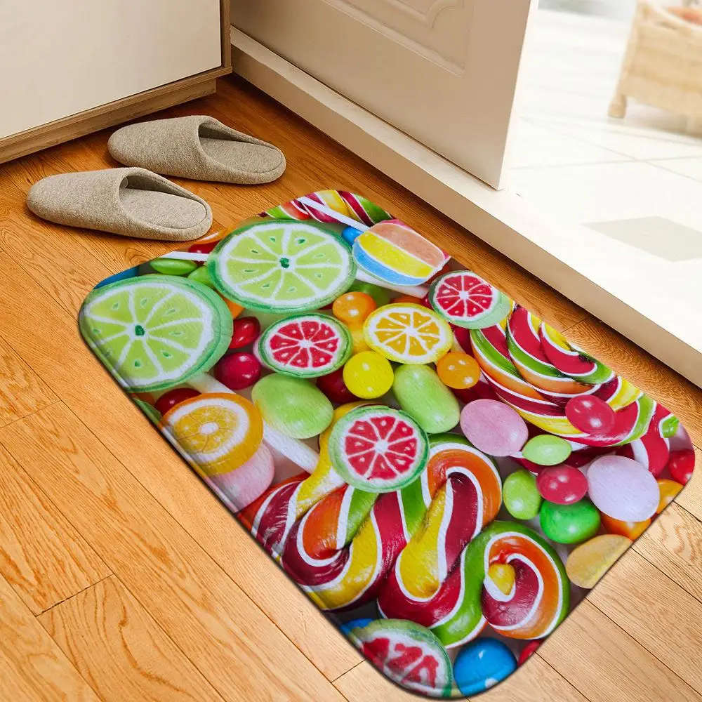 3D шоколадный десерт коврик для ванной прикроватный супер мягкий Кристальный