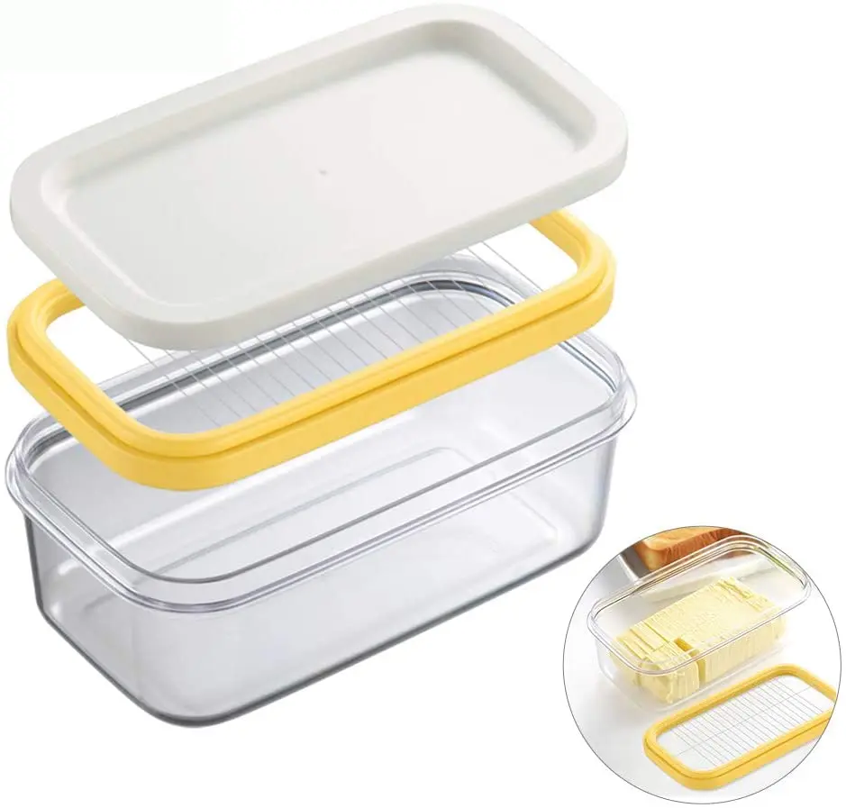 Масло для резки сыра коробка Нержавеющая сталь ABS ножа ломтиками чехол Ножи