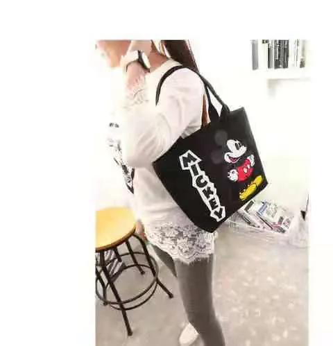 Женская Холщовая Сумка Микки Маус сумки для женщин 2019 женская сумка через плечо