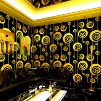 modern personalized stripped circle wall papers pvc waterproof reflective bar ktv room background walls mural