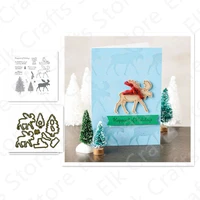 merry moose christmas cutting dies and stamps stencils for diy scrapbook photo paper card decorative craft embossing 2021