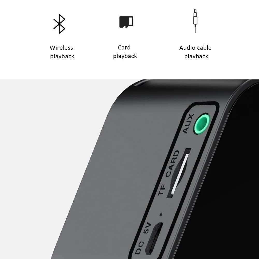 Зеркальный будильник многофункциональный музыкальный светодиодный цифровой с