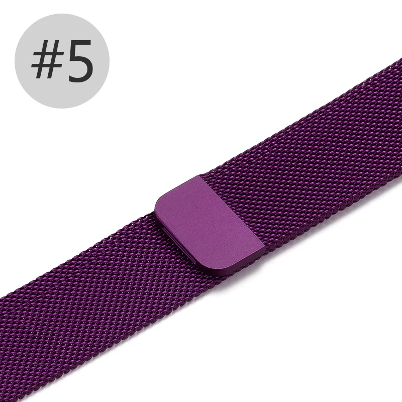 5 Миланская петля, ремешок для наручных часов Apple watch Series 4/3/2/1 Замена наручных часов iWatch, ремешок полосы Магнитная Нержавеющая сталь ремешок LM82001 - Цвет ремешка: 5