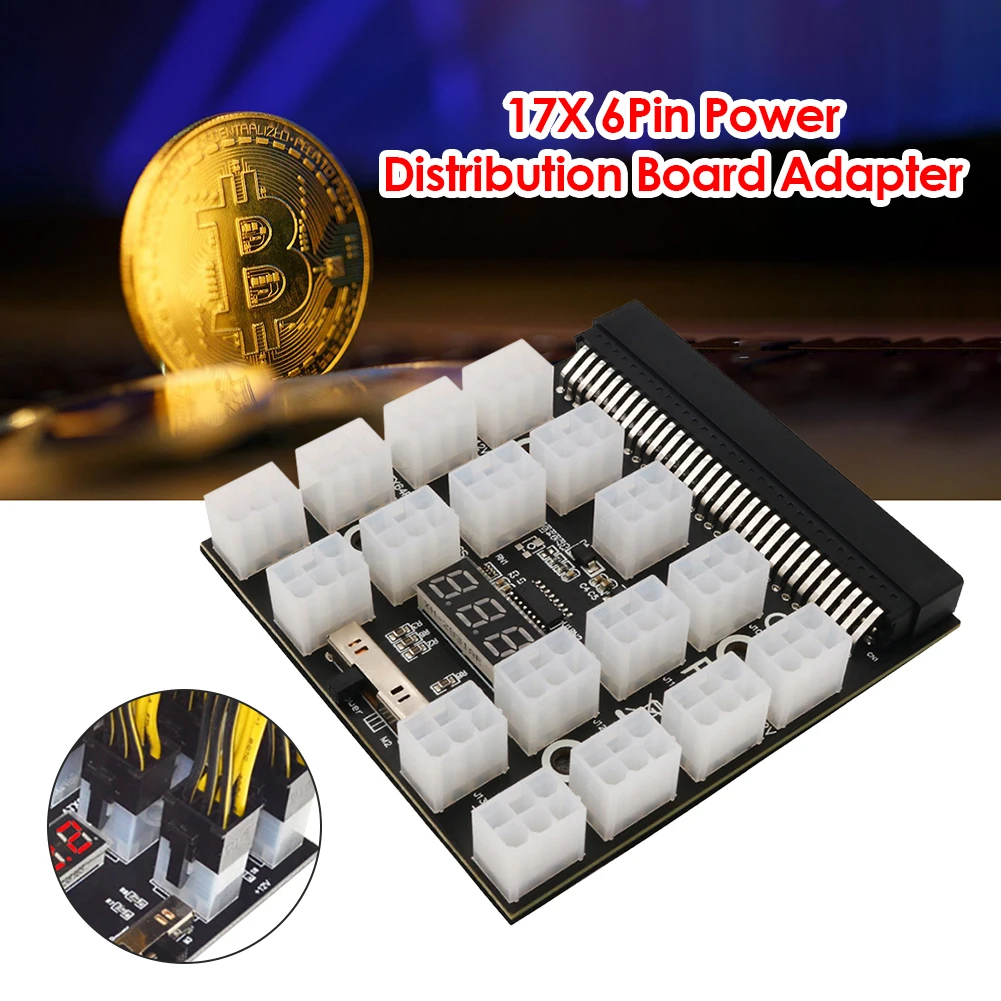 2021 12V блок питания ATX 17x 6Pin Питание поставить коммутационная плата адаптера