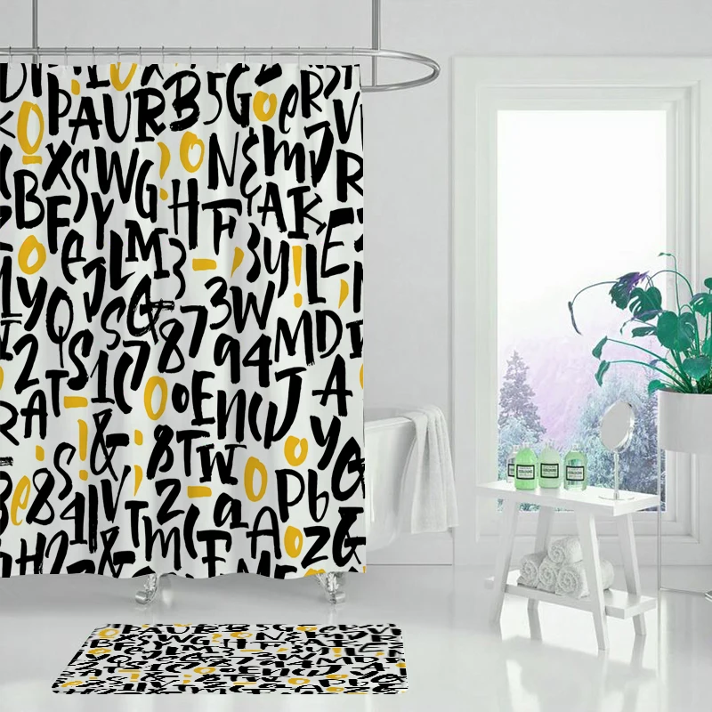 Полосатая душевая занавеска в стиле ретро текстурный комплект для украшения