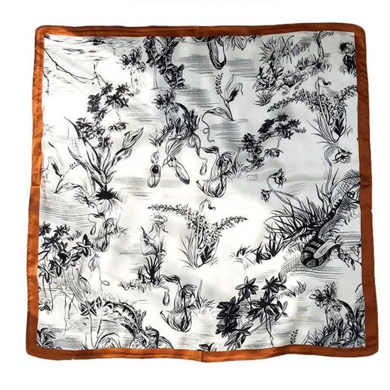 

Женский квадратный шарф из 100% натурального шелка, 2021 шаль, Пашмина