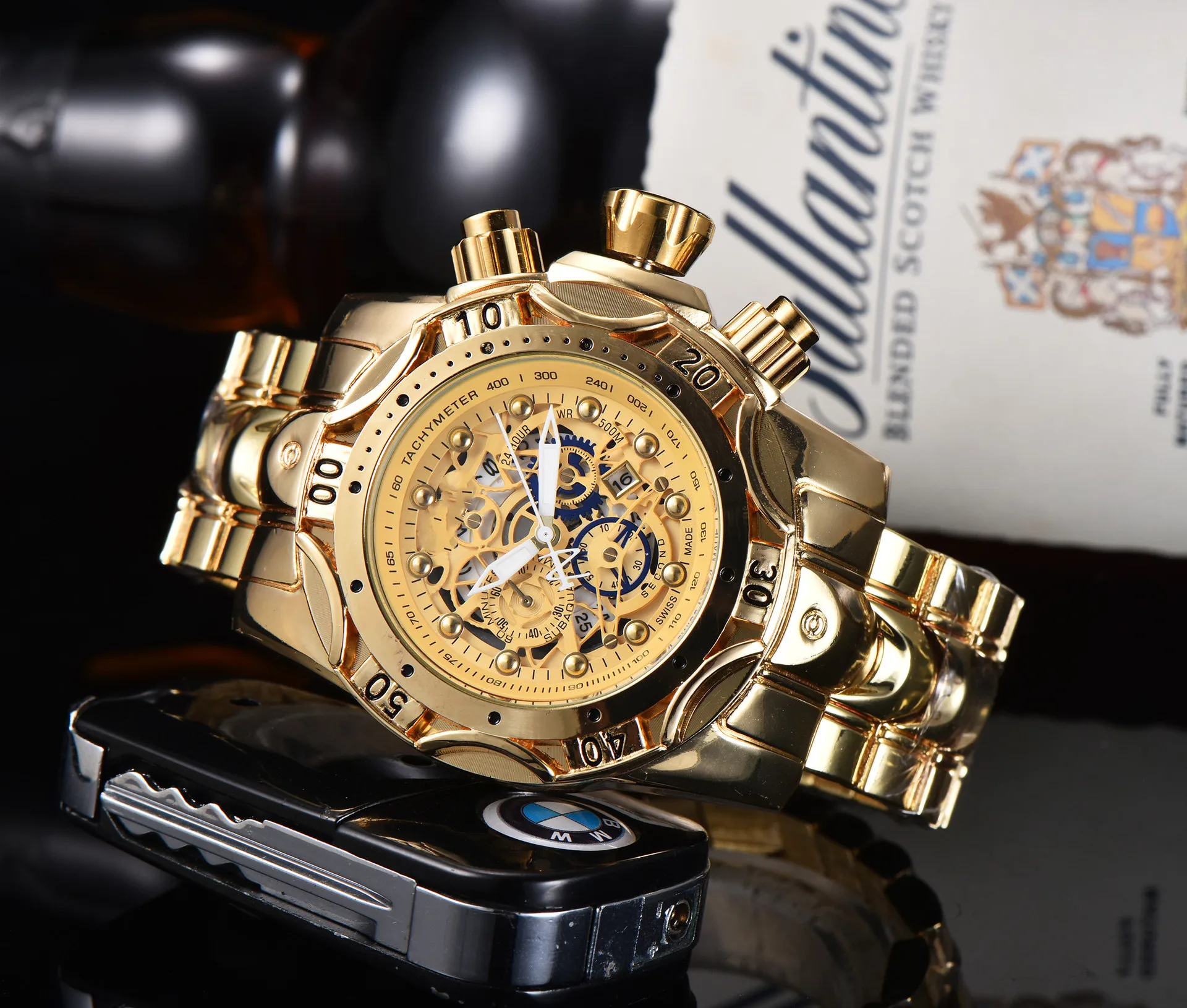 

Fashionable young men's high grade business wristwatch waterproof wristwatch high grade wristwatch