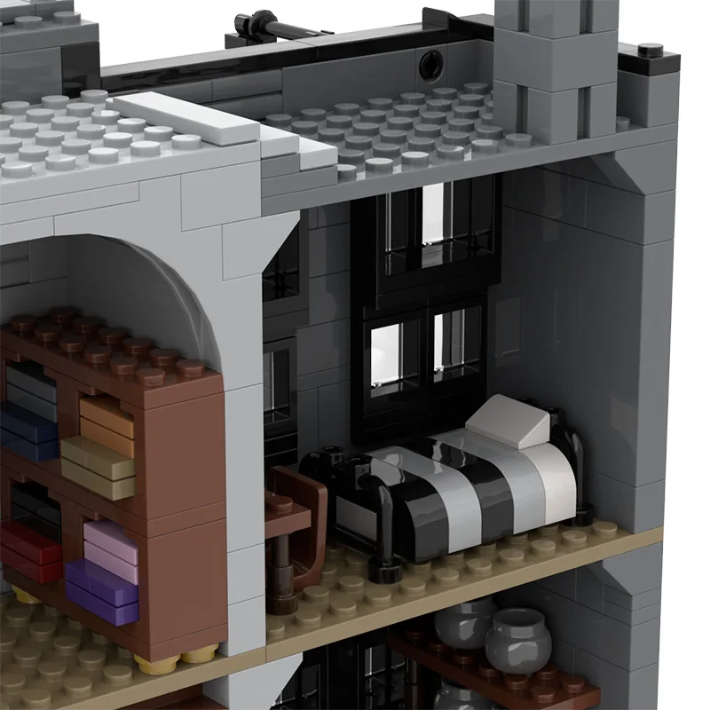 Волшебное здание фильм городская улица MOC игрушки сцена Квиддич-архитектура