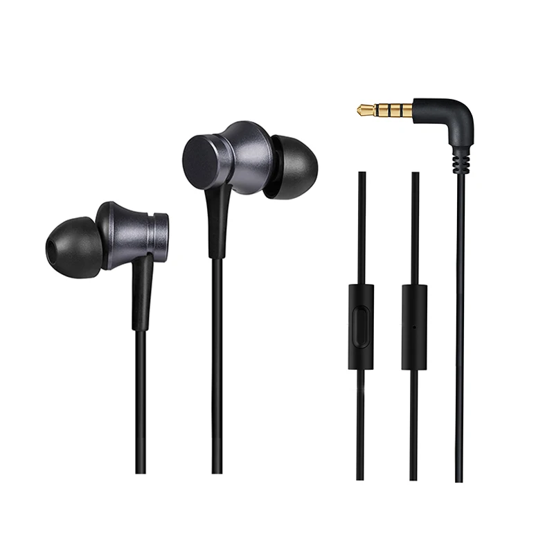 Black Xiaomi новая посылка Piston 3 свежая версия наушников 3,5 мм наушники-вкладыши с микрофоном для samsung Xiaomi huawei с коробкой - Цвет: Black