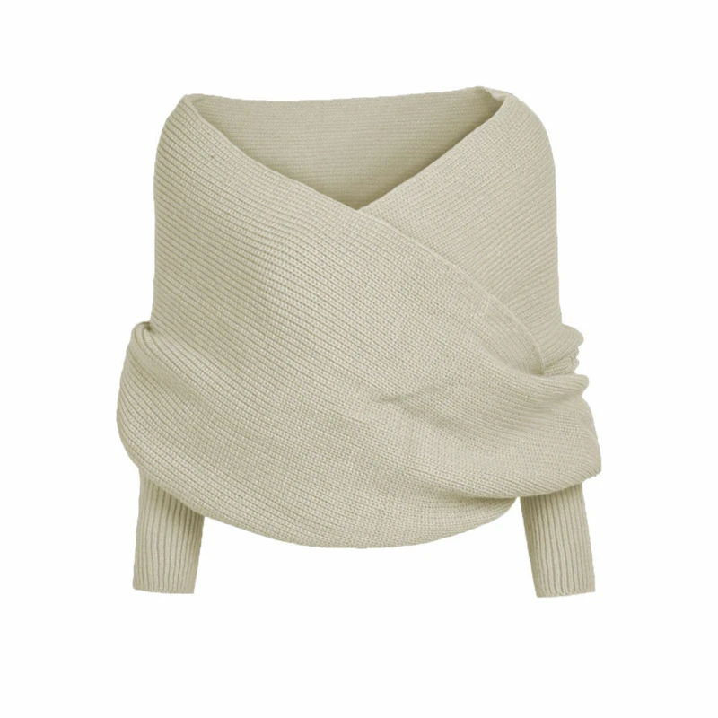 Модный однотонный корейский элегантный серый трикотажный свитер для женщин топы