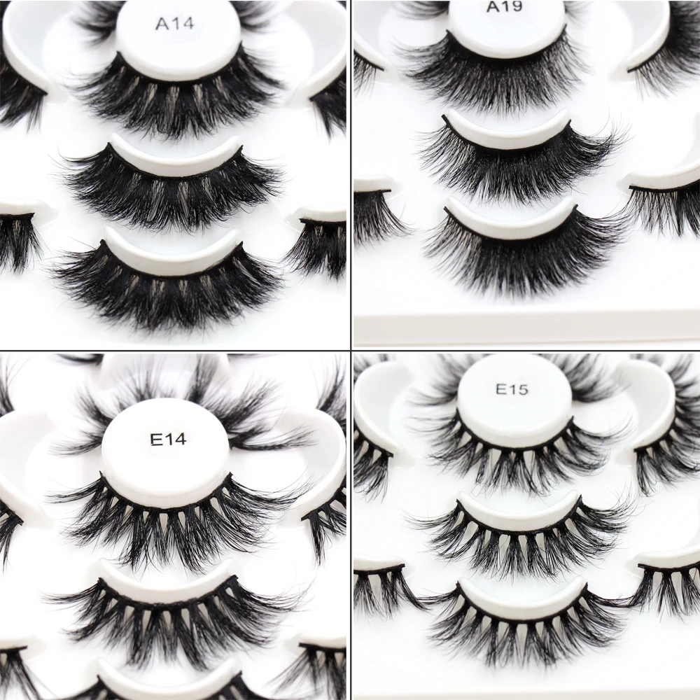 AMAOLASH 7 пар/упак. норковые ресницы 3D Объемные натуральные длинные накладные