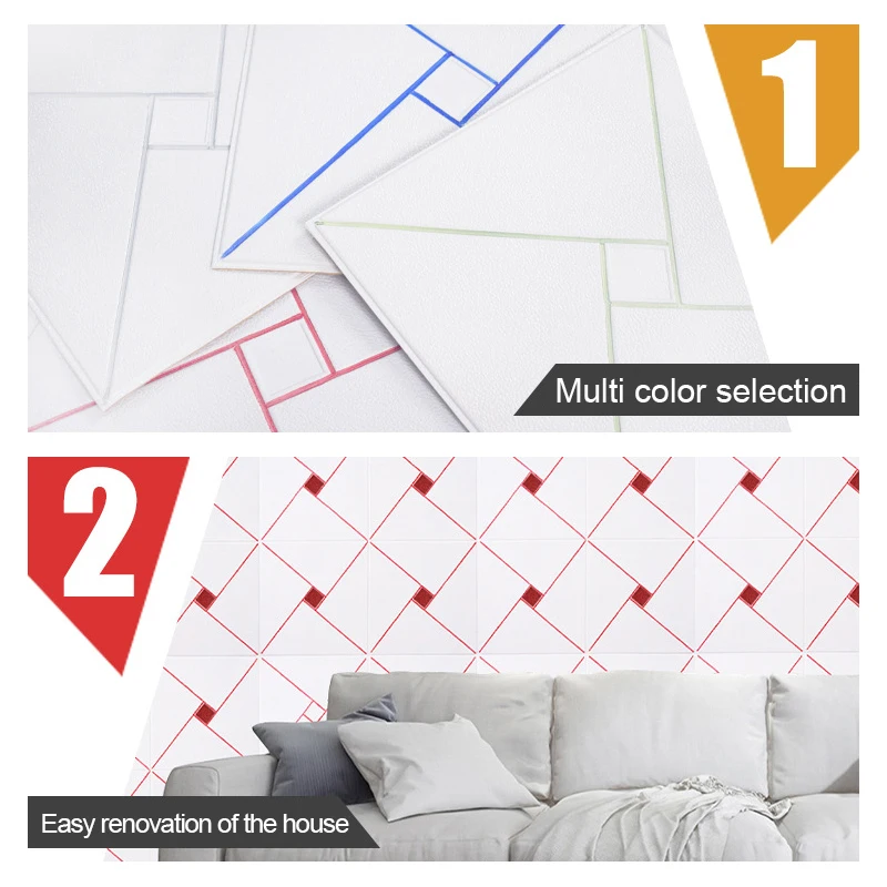 Настенные 3d-наклейки сделай сам декоративные водонепроницаемые самоклеящиеся