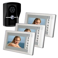 yobang security video intercom for house villa bell home entry intercom 7inch 3 monitors door phone system