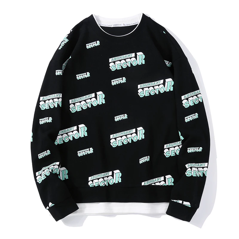 

Мужской свитер с принтом в стиле хип-хоп, универсальный Повседневный пуловер с круглым вырезом для осени, 2021