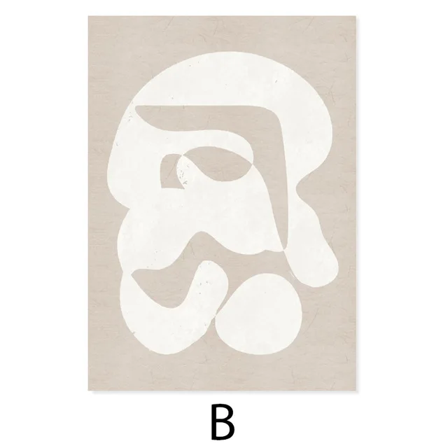 Абстрактный Скандинавия модный постер бежевых цветов в стиле бохо