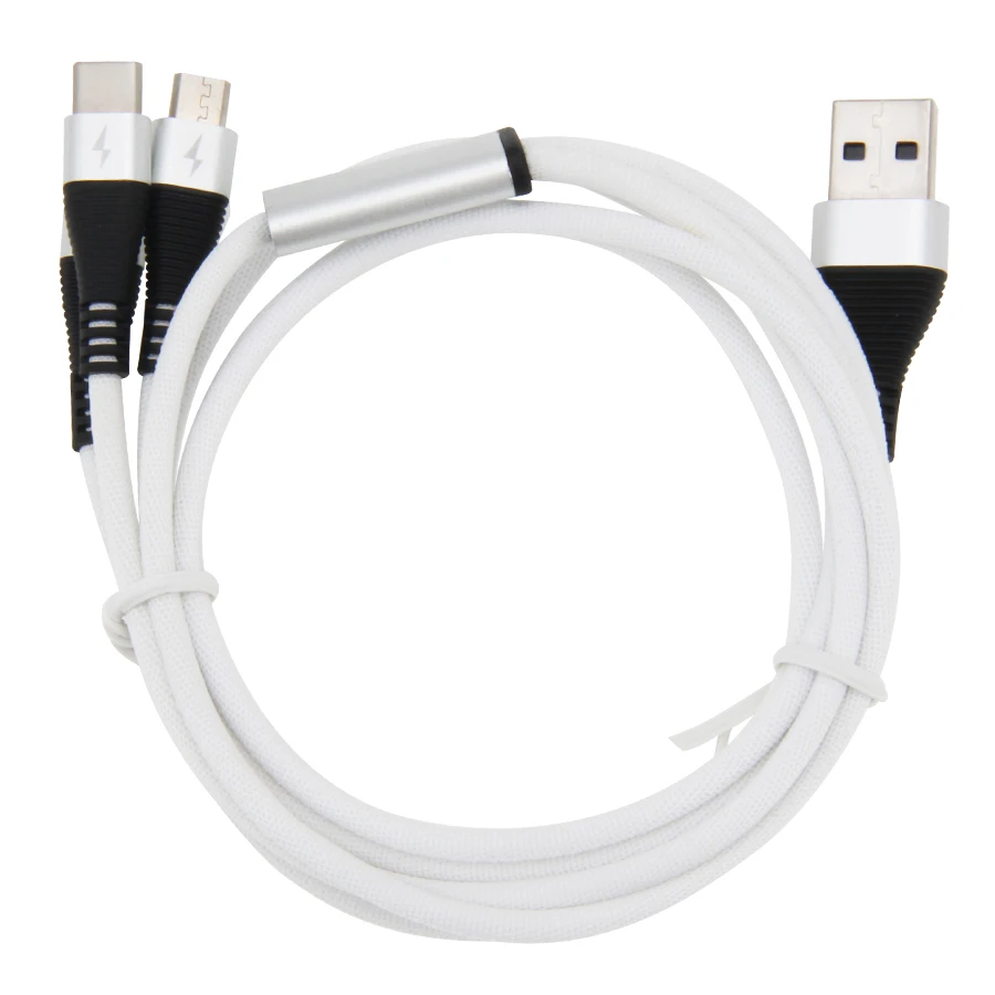

300 шт./лот 3 в 1 8Pin Type C Micro нейлоновый USB кабель для iPhone 8X7 6 6S Plus iOS 10 9 8 Samsung USB кабель для быстрой зарядки