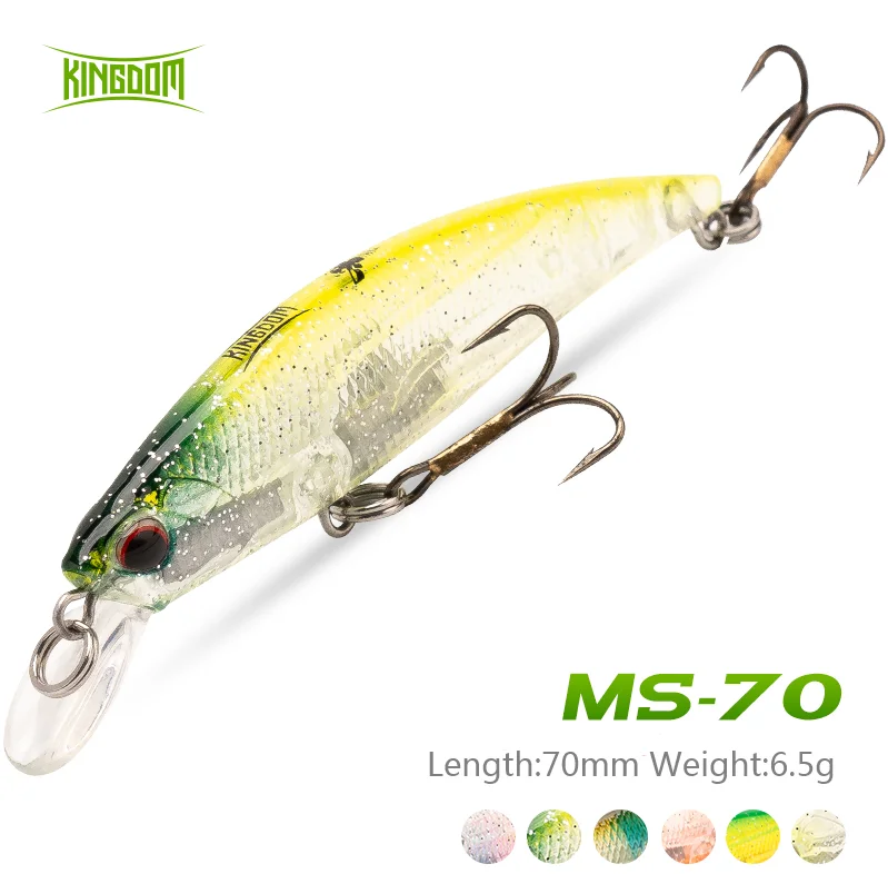 Kingdom Mini Minnow рыболовная приманка 70 мм 6 5 г Вибрирующая погружающаяся маленькая
