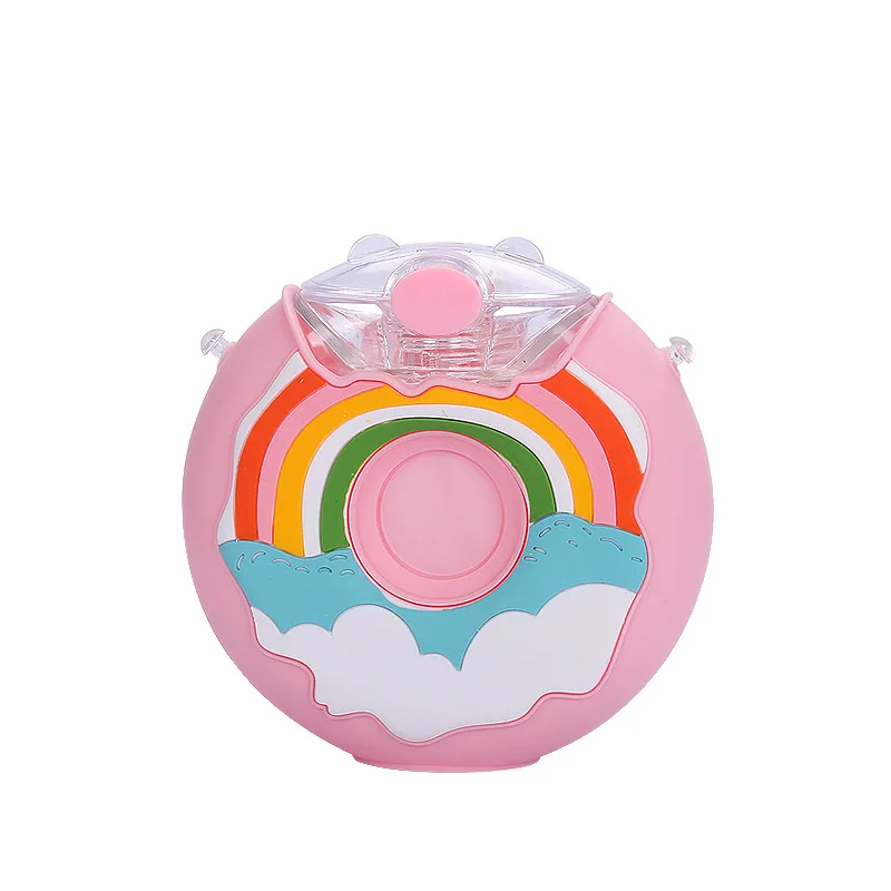 

Summer 380ML Boys And Girls Cartoon Plastic Straw Cups Outdoor Sports Travel Camping Convenient To Carry Leak-Proof Cups