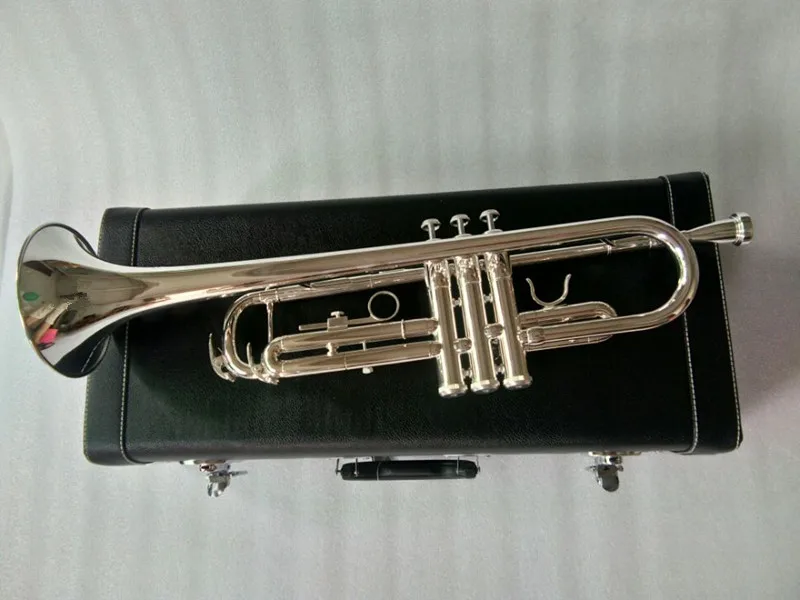 Новинка Stradivarius Серебряная труба музыкальный инструмент Bb плоская